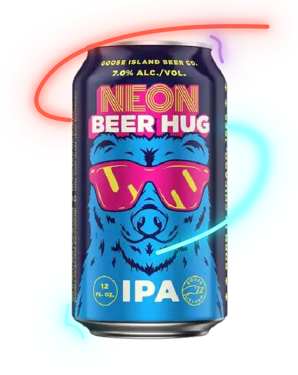 lata neon beer hug
